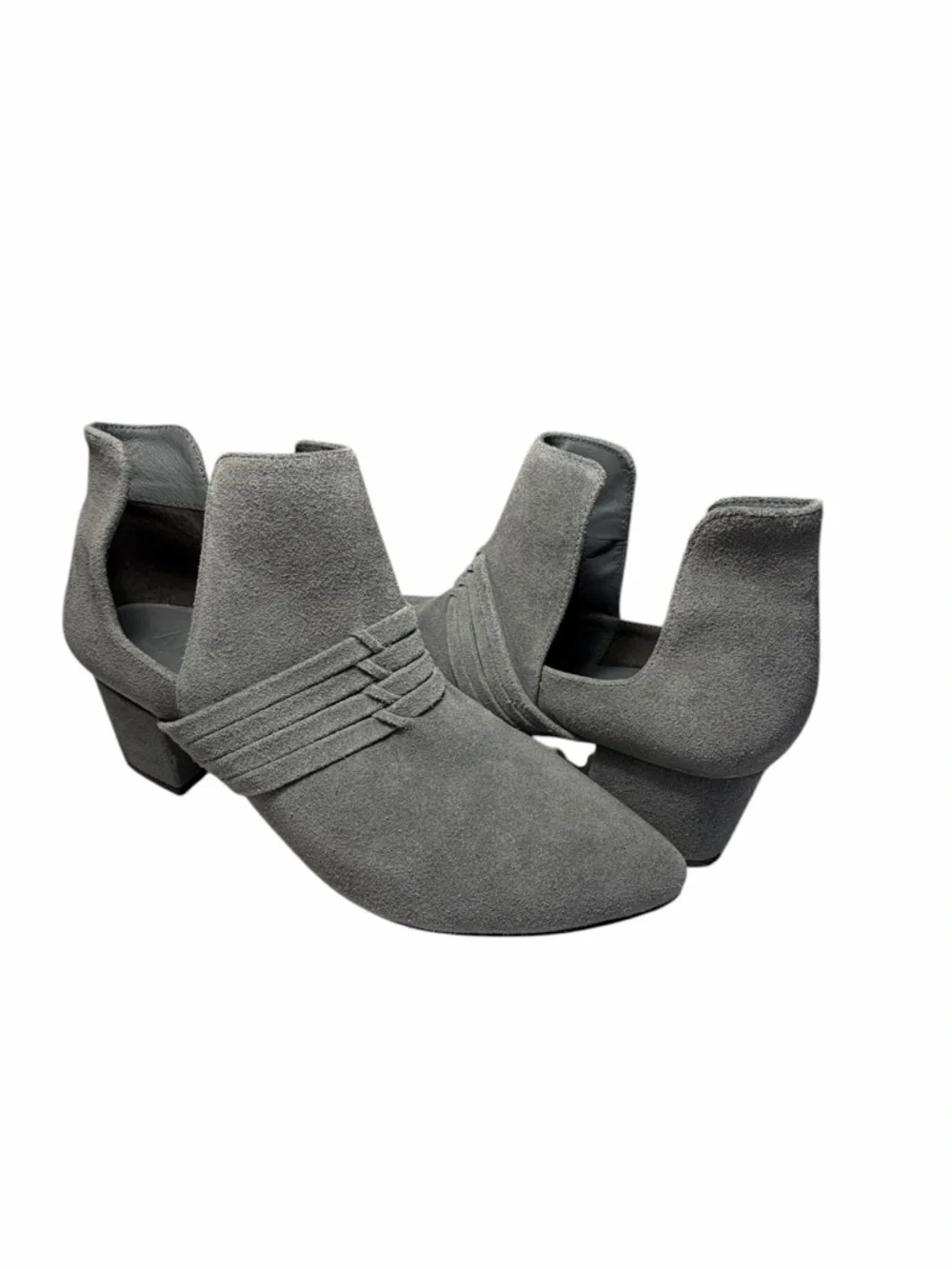 ABLE Gray Suede Cutout Ankle Boots - Women's 8